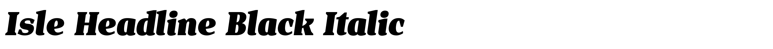 Isle Headline Black Italic